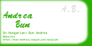 andrea bun business card